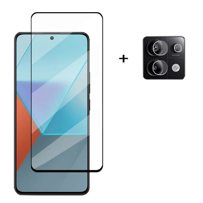 6In1 Glass for Redmi Note 13 Pro Global Full Cover Tempered Glass Redmi Note 13 Pro Screen Protector Lens Film Redmi Note 13 Pro