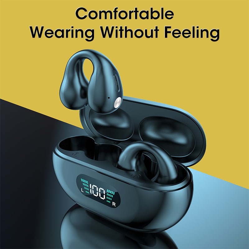 Bone Conduction Headphones TWS Earbuds Ear Clip Bluetooth 5.3 Touch Wireless Earphone In-Ear Bass HIFI Sports Headset - Hyper tech store