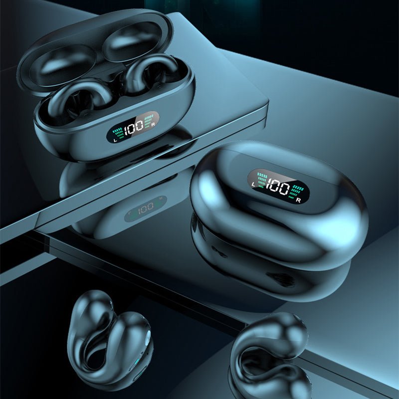 Bone Conduction Headphones TWS Earbuds Ear Clip Bluetooth 5.3 Touch Wireless Earphone In-Ear Bass HIFI Sports Headset - Hyper tech store