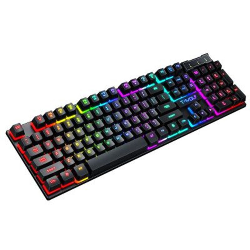 Gaming Usb Luminous Wired Keyboard Floating Manipulator - Hyper tech store