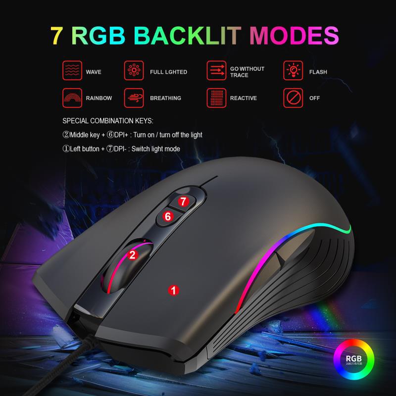 Glowing Gaming Mouse Gaming Wired Mouse - Hyper tech store
