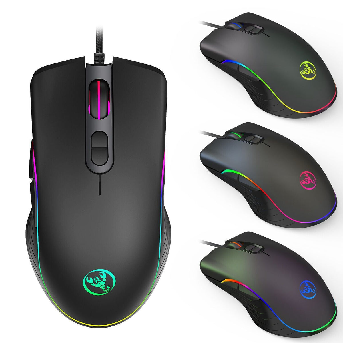 Glowing Gaming Mouse Gaming Wired Mouse - Hyper tech store
