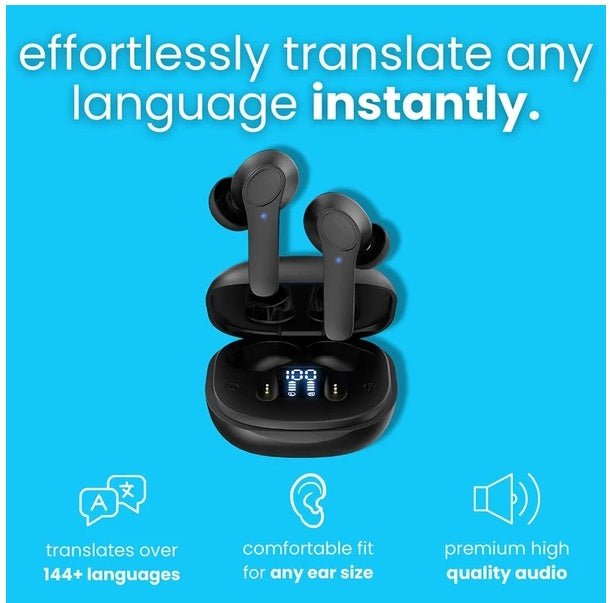 Translator Earbuds 144 Languages Real Time Online OffLine Translation Earphones - Hyper tech store
