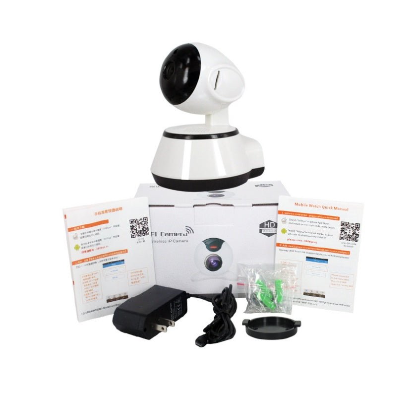 Wireless surveillance camera has a card reader wifi home phone wide-angle panorama 1 million pixels - Hyper tech store